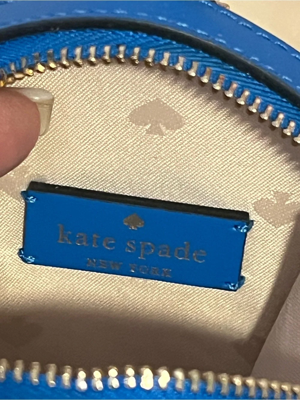 kate spade Blue & White Lifesaver Pool Float Coin Keyring